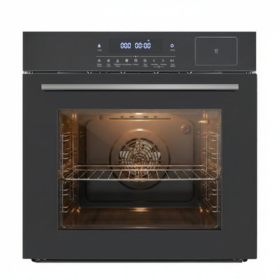 Single Wall Oven, 24 Inch 3000W Built-In Electric Convection Oven, 25 Cu.Ft. Capacity, Touch Control, Timer, Black