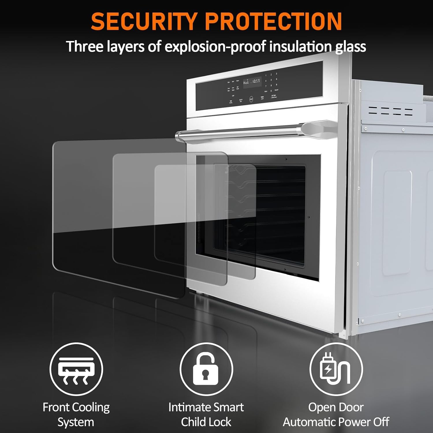 30" Stainless Steel Touch Control Built-In Microwave Drawer Oven | Built-In Microwave Drawer with Touch Panel | 30" Stainless Steel Electric Oven | Includes Ventilation Extractor | Easy-Clean