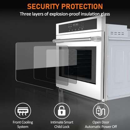 30" Stainless Steel Touch Control Built-In Microwave Drawer Oven | Built-In Microwave Drawer with Touch Panel | 30" Stainless Steel Electric Oven | Includes Ventilation Extractor | Easy-Clean