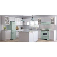 Classic Retro 30 In. 3.9 Cu. Ft. Retro Gas Range with Convection Oven in Summer Mint Green