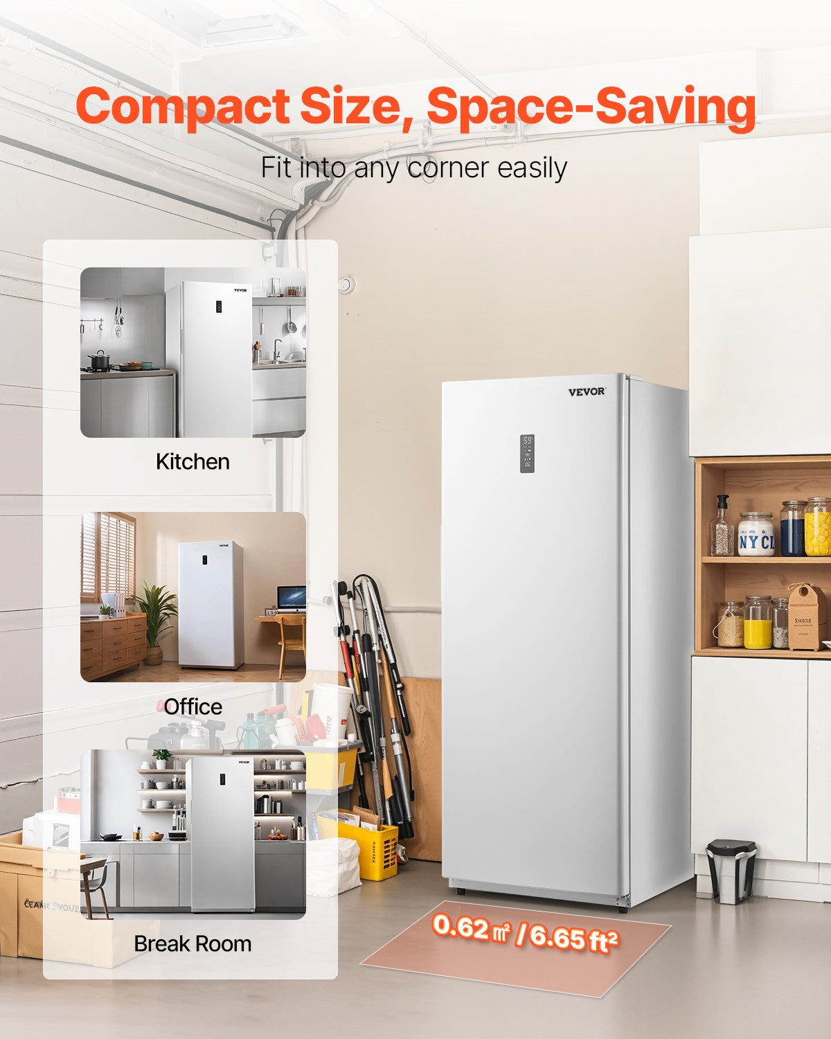 VEVOR Convertible Freezer/Refrig