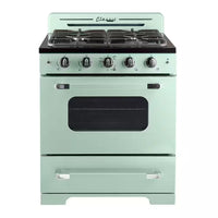 Classic Retro 30 In. 3.9 Cu. Ft. Retro Gas Range with Convection Oven in Summer Mint Green