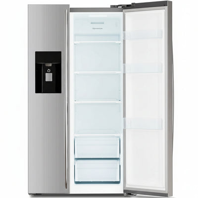 French Door Refrigerator with Side Freezer, Nugget and Cube Ice Maker, Adjustable Thermostat, 20 Cu. Ft., Stainless Steel