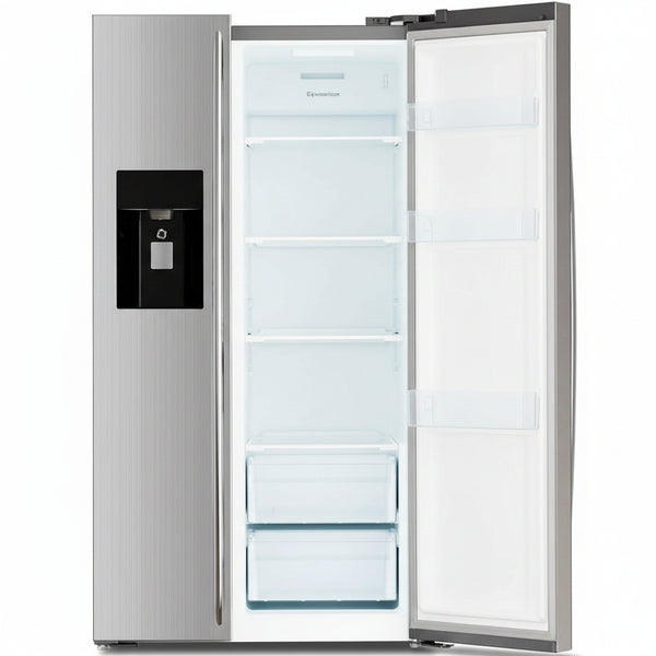 French Door Refrigerator with Side Freezer, Nugget and Cube Ice Maker, Adjustable Thermostat, 20 Cu. Ft., Stainless Steel