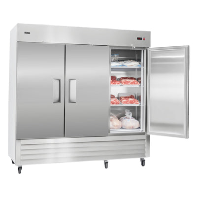 VEVOR Commercial Freezer 66.9 Cu.Ft Reach in Upright Freezer 3 Door 12 Shelves